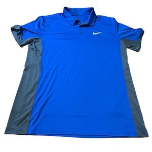 Nike Men Evergreen Dri- Fit Polo‎ Shirt Sz XL Rush Blue